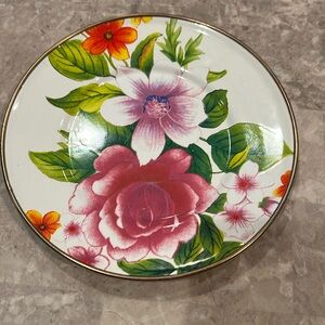 Mackenzie Childs salad/dessert plate Flower market enamel (1plate)